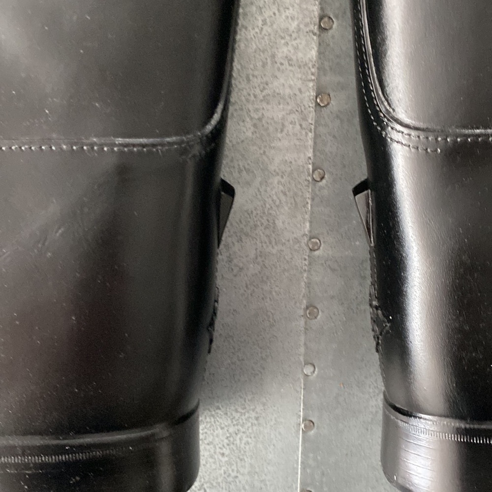 NEW IN BOX däv Black Equestrian Corded Weatherproof Boots / Sz 9 - Picture 7 of 9